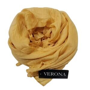 Verona Collection Solid Mustard Head Scarf Lightweight Viscose Women One Size